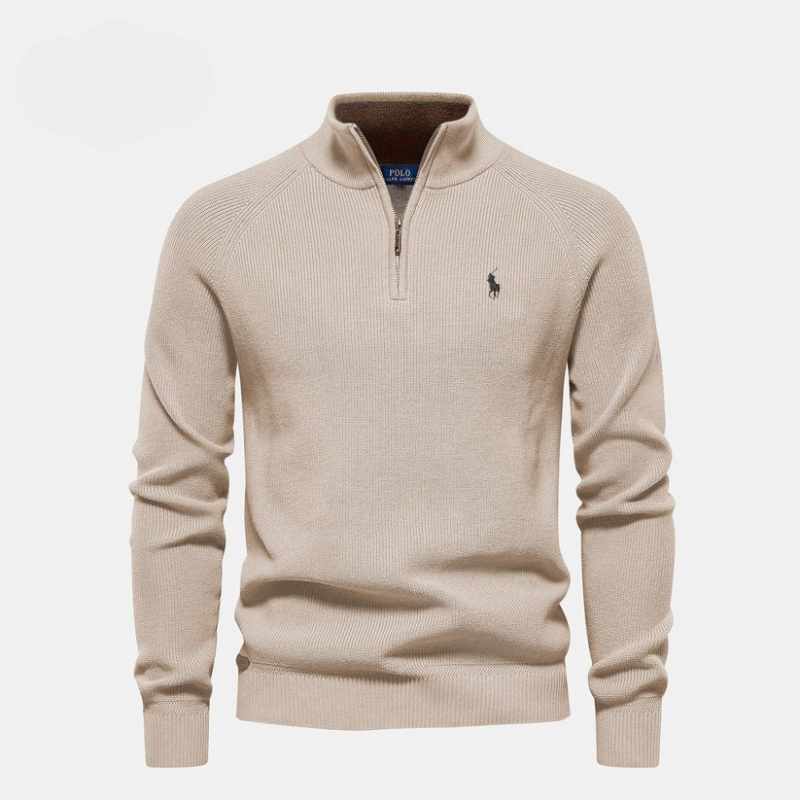 Premium Herren Zip Neck Pullover