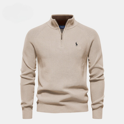 Premium Herren Zip Neck Pullover