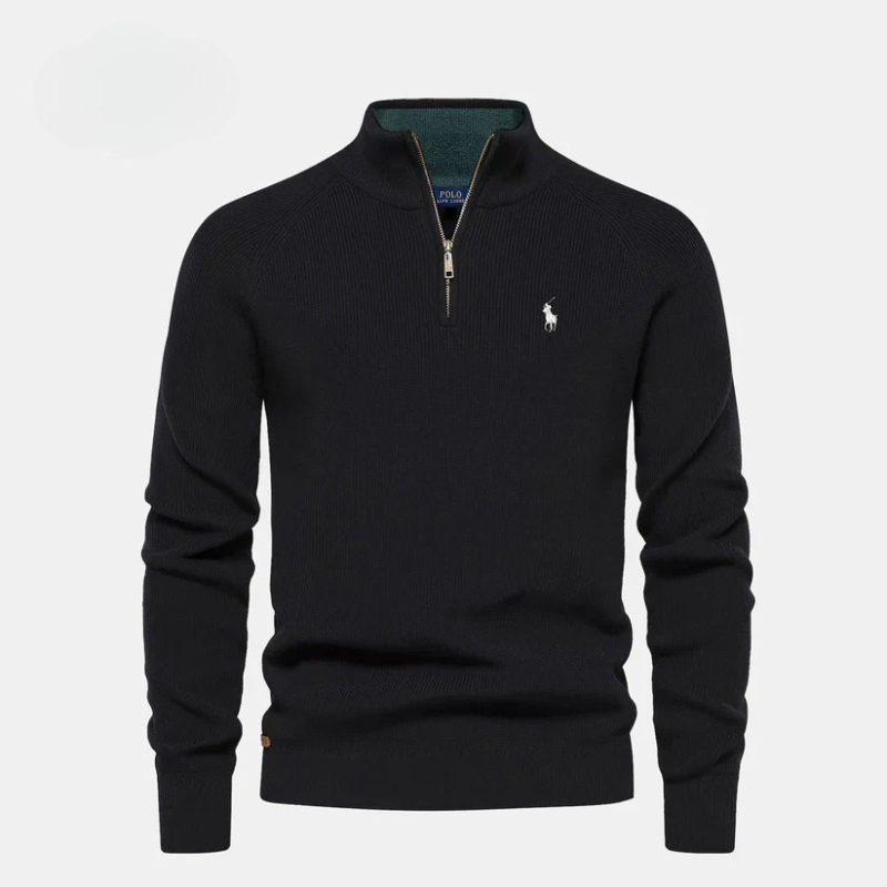 Premium Herren Zip Neck Pullover