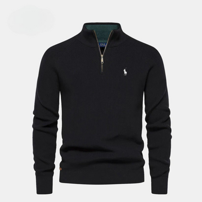 Premium Herren Zip Neck Pullover