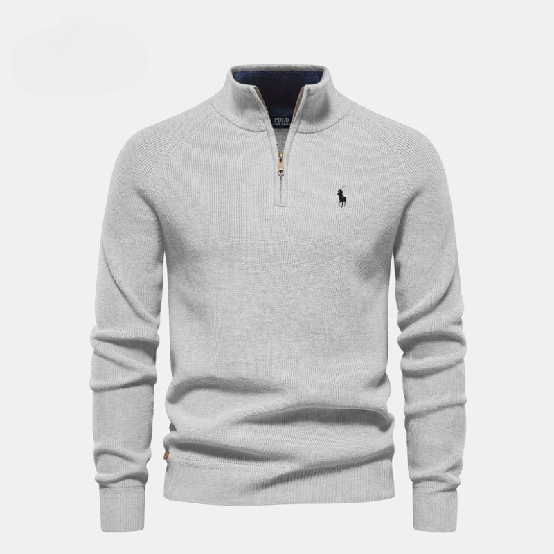 Premium Herren Zip Neck Pullover