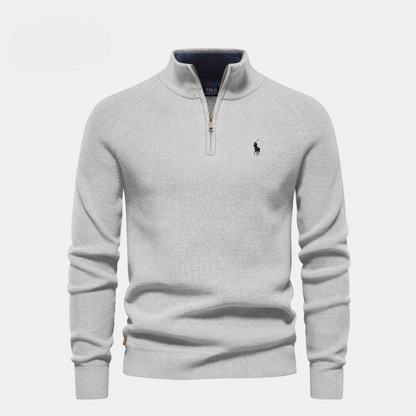 Premium Herren Zip Neck Pullover