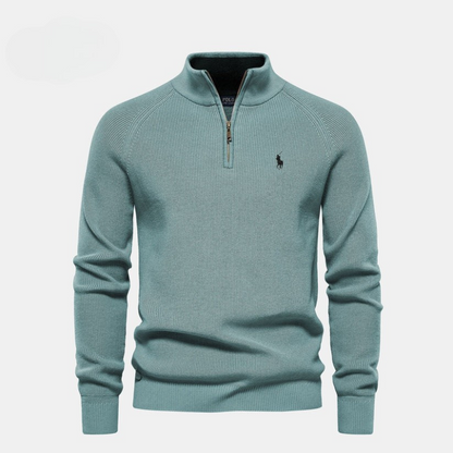Premium Herren Zip Neck Pullover
